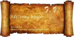 Töreky Vince névjegykártya